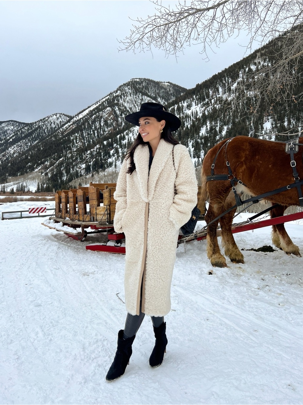 IRO Cream Teddy Long Coat